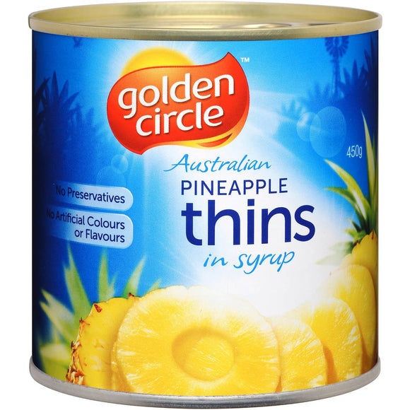 Golden Circle Pineapple Thins In Syrup 450g