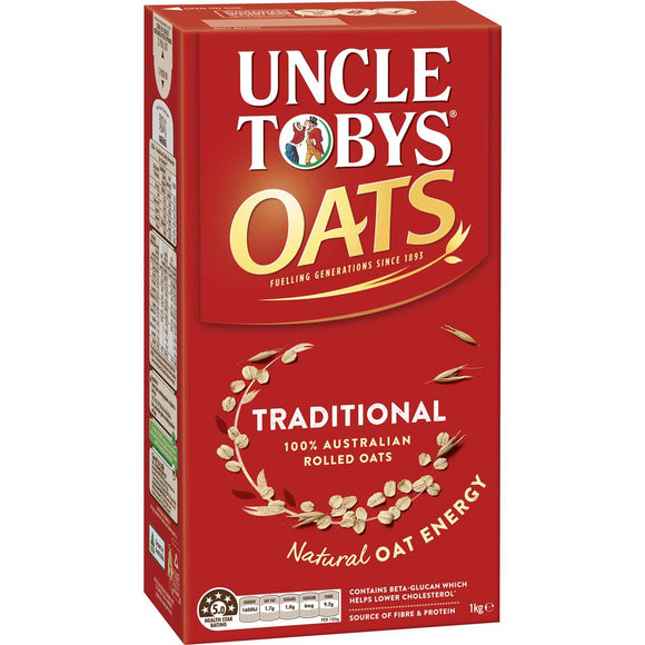 Uncle Tobys Traditional Oats 1Kg