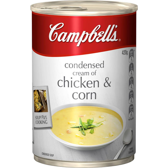 Campbells Canned Soup Cream Of Chicken & Corn 420g