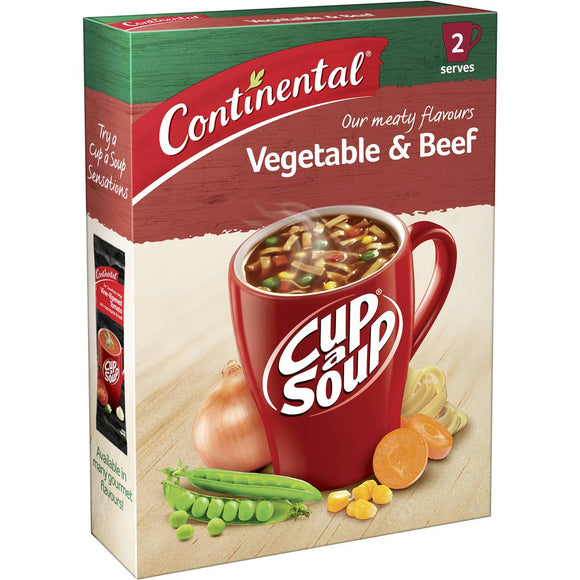Continental Cup A Soup Instant Soup Hearty Vegetable & Beef 2 pack