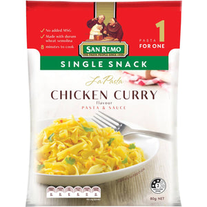 San Remo La Pasta Chicken Curry Single Snack 80g