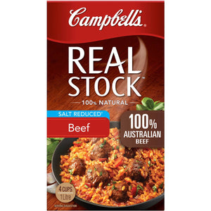 Campbells Real Beef Liquid Stock Salt Reduced 1l