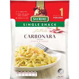 San Remo La Pasta Carbonara Single Snack 80g
