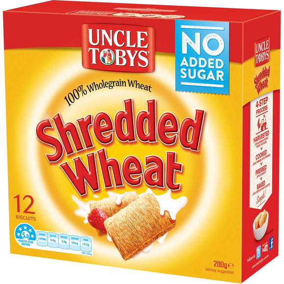 Uncle Tobys Shredded Wheat 280g