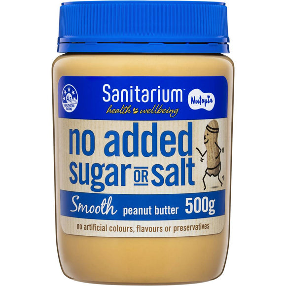 Sanitarium Smooth No Added Sugar Or Salt Peanut Butter 500g