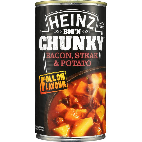 Heinz Big N Chunky Canned Soup Bacon Steak & Potato 535g