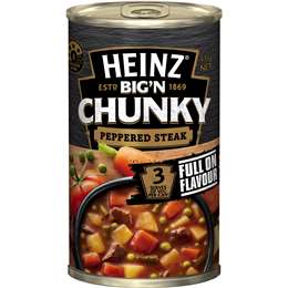 Heinz Big N Chunky Canned Soup Peppered Steak 535g