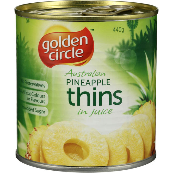 Golden Circle Pineapple Thins In Natural Juice 440g