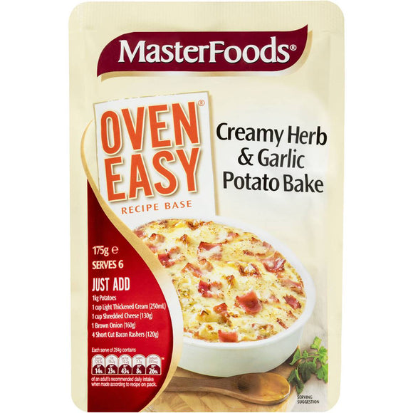 Masterfoods Side Dish Creamy Herb Garlic Potato Bake 175g