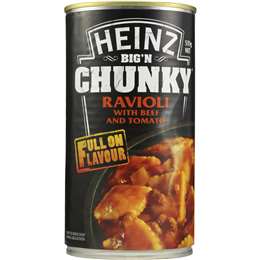 Heinz Big N Chunky Canned Soup Ravioli With Beef & Tomato 535g