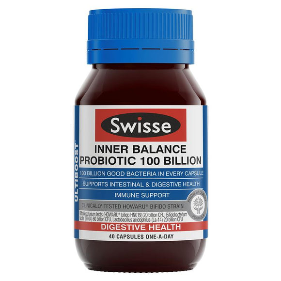Swisse Ultiboost Inner Balance Probiotic 100 Billion 40 Capsules