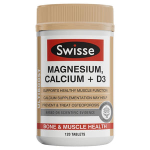 Swisse Ultiboost Magnesium Calcium + Vitamin D 120 Tablets