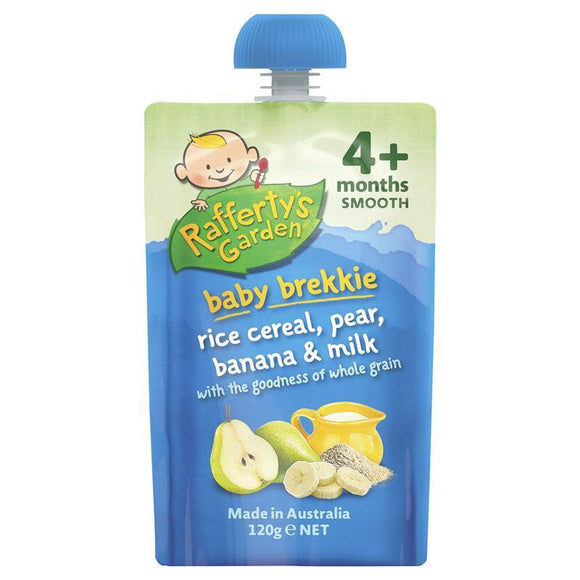 Raffertys Garden 4+ Months Baby Brekkie Rice Cereal 120g