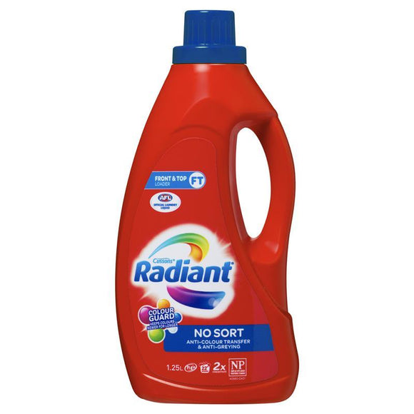 Radiant Laundry Detergent Liquid Mixed Colour Wash 1.25 Litres