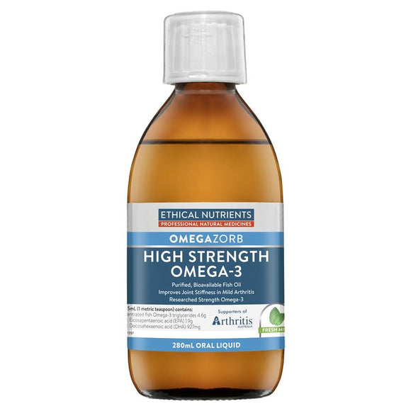 Ethical Nutrients Hi Strength Liquid Fish Oil Fresh Mint 280ml