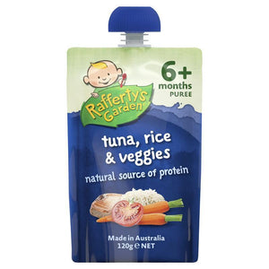 Raffertys Garden 6+ Months Tuna Rice & Vegetable Puree 120g