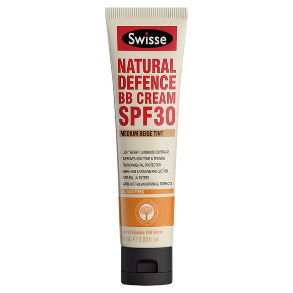 Swisse Natural Defence BB Cream SPF 30 Medium Beige 60ml