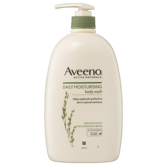 Aveeno Active Naturals Daily Moisturising Frangrance Free Body Wash 1 Litre