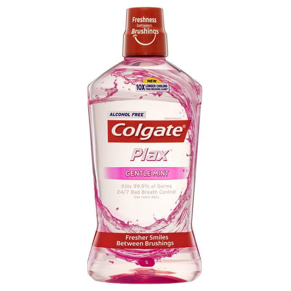 Colgate Plax Alcohol Free Mouthwash Gentle Mint 1L