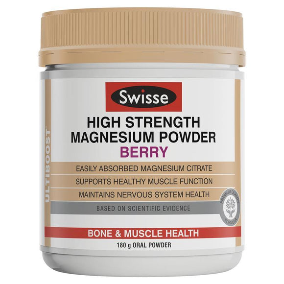 Swisse Ultiboost High Strength Magnesium Powder Berry 180G