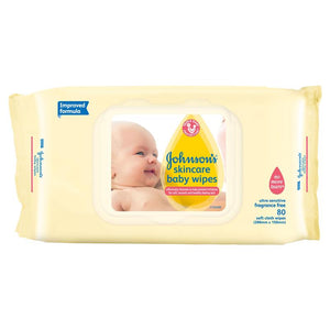 Johnson's Baby Skincare Wipes Ultra Sensitive Fragrance Free 80