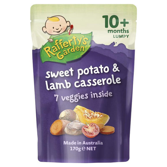 Raffertys Garden 10+ Months Sweet Potato & Lamb Casserole 170g