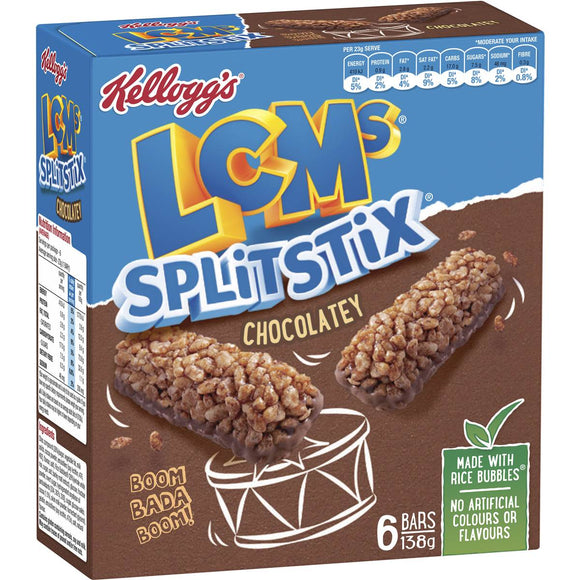 Kellogg's Lcm Split Stix Chocolate 6 pack