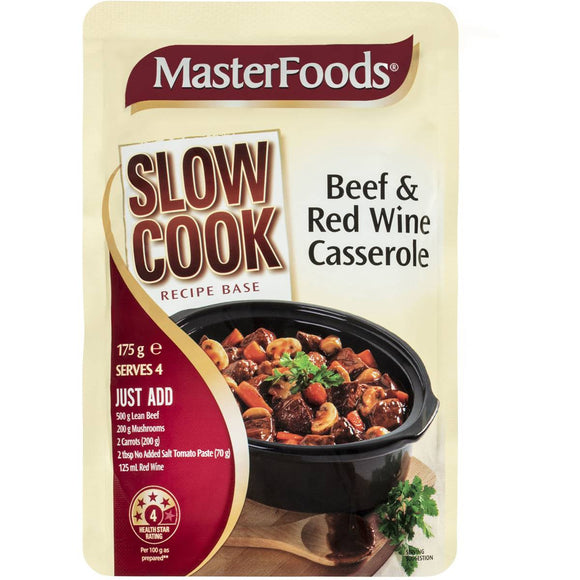 Masterfoods Slow Cooker Beef & Red Wine Casserole 175g