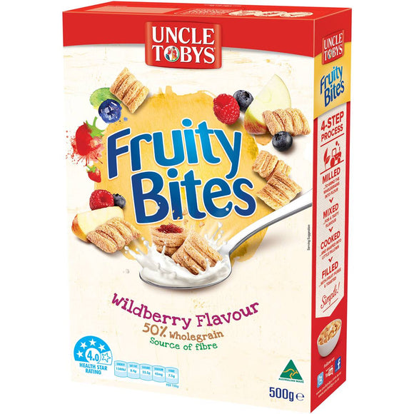 Uncle Tobys Wildberry Fruity Bites 500g