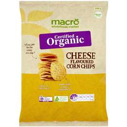 Macro Organic Corn Chips Cheese 200g