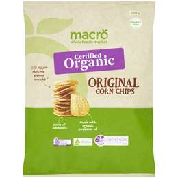 Macro Organic Corn Chips Natural 200g