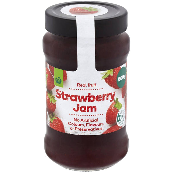 Woolworths Strawberry Jam 500g
