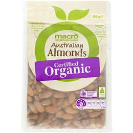 Macro Organic Nuts Almonds 500g