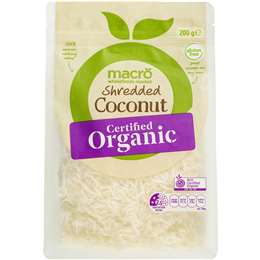 Macro Organic Fruit Shredded Coconut 200g