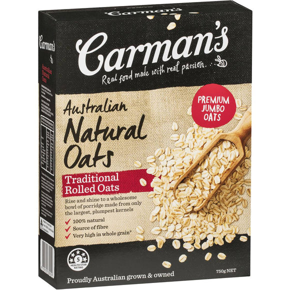 Carman's Traditional Natural Rolled Oats 750g
