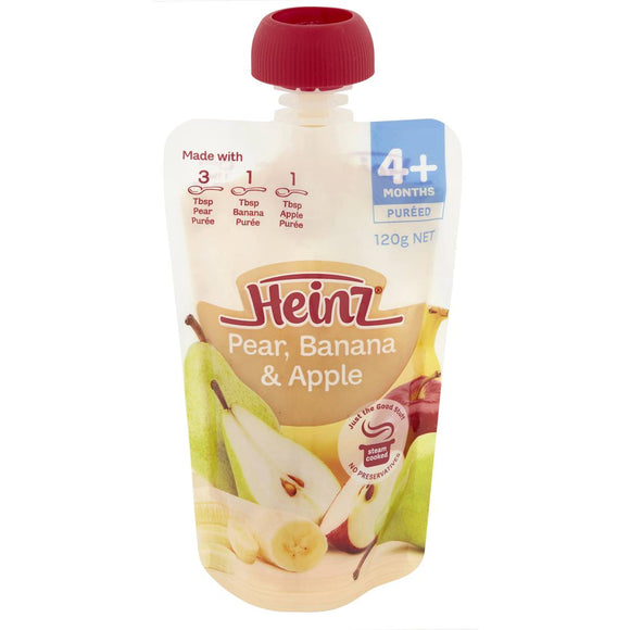 Heinz Simply Food 4 Months Pear Banana & Apple 120g