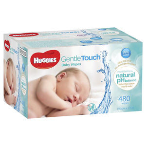 Huggies Gentle Touch Baby Wipes 480 Pack