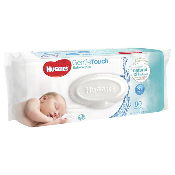 Huggies Gentle Touch Baby Wipes 80 Pack