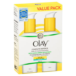 Olay Complete Defence SPF 30+ Sensitive 75ml Twin Pack