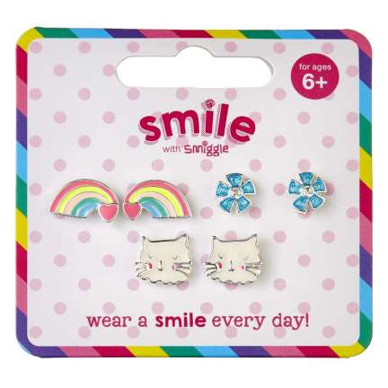 Smile Leesh Earrings 3Pk = MIX