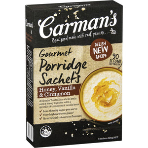 Carman's Honey, Vanilla & Cinnamon Gourmet Porridge Sachets 320g