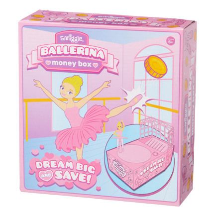 Ballet Or Footy Moneybox = PINK