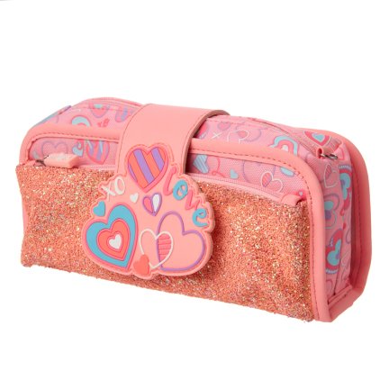 Bling Utility Pencil Case = CORAL