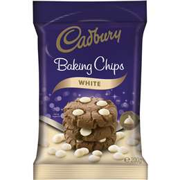 Cadbury Baking Chocolate Chips White 200g