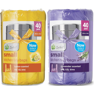 Select Small Kitchen Tidy Bags Lavender/lemon Scented 40 pack