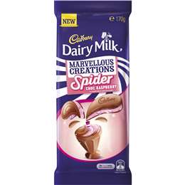 Cadbury Dairy Milk Marvellous Creations Spider Choc Raspberry 170g block
