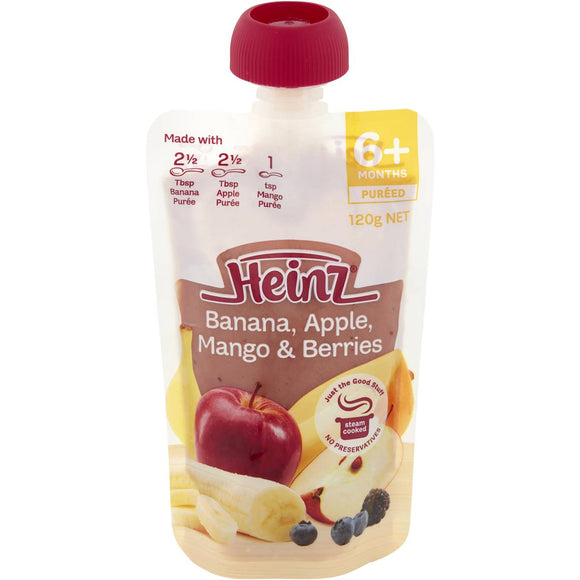 Heinz Banana Apple Mango & Berries 6+ Months 120g