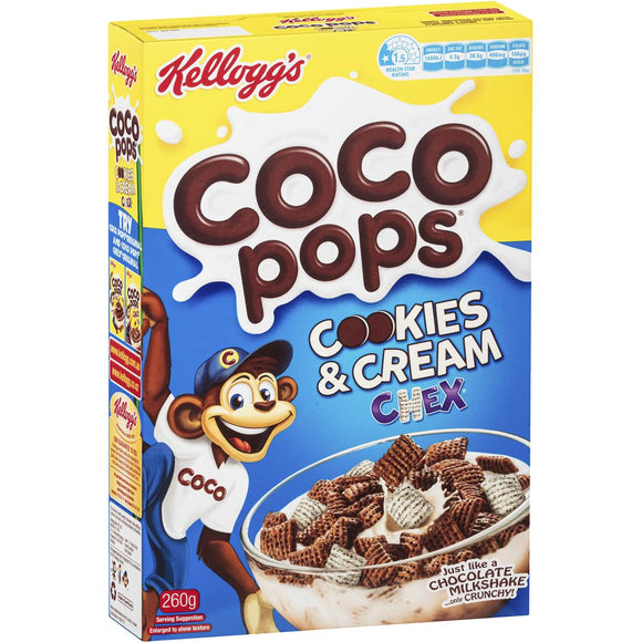 Kelloggs Coco Pops Cookie & Cream Chex 260g