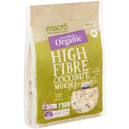 Macro Organic High Fibre Coconut Muesli 500g