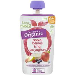 Macro Organic 6 Months+ Apple Berries & Fig With Yoghurt 120g